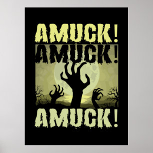 Halloween Amuck Amuck Halloween Geburtstag Poster
