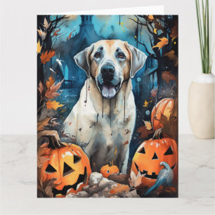 Halloween Anatolischer Schäferhund mit Pumpkins Be Karte