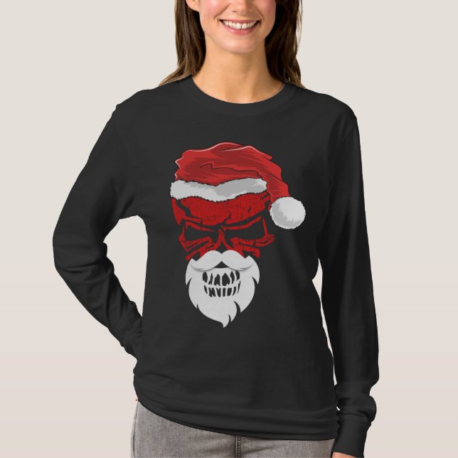 Halloween and Christmas Skull Graphic Tees Hallowe (Vorderseite)