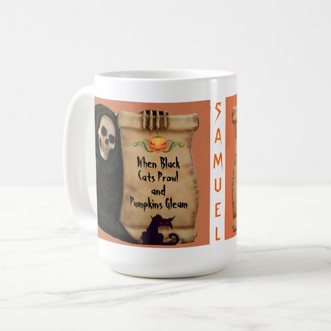 Halloween-Angebot Kaffeetasse (Vorderseite Links)