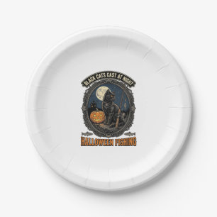 Halloween Angeljäger Vintage Kürbis Design_1 Pappteller