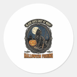 Halloween Angeljäger Vintage-Kürbis-Design_1 Runder Aufkleber