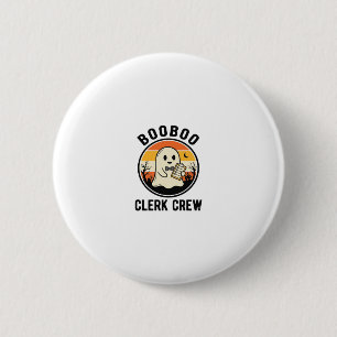 Halloween Angestellter BooBoo Geistermannschaft Vi Button