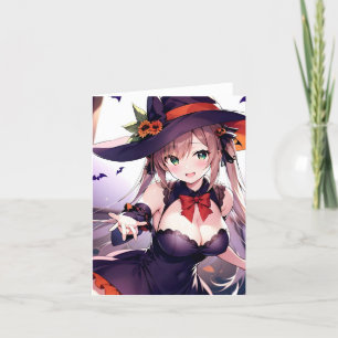 Halloween Anime-U-Faltenkarte Feiertagskarte