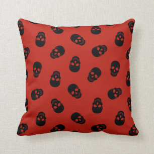 Halloween Anpassen Roter Schädel Baumwolle 16"X16" Kissen