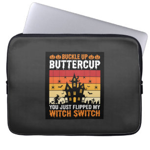 Halloween Anschnallen Butterblume Hexen Schalter D Laptopschutzhülle