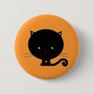 Halloween Anstecker Kawaii Katze Button
