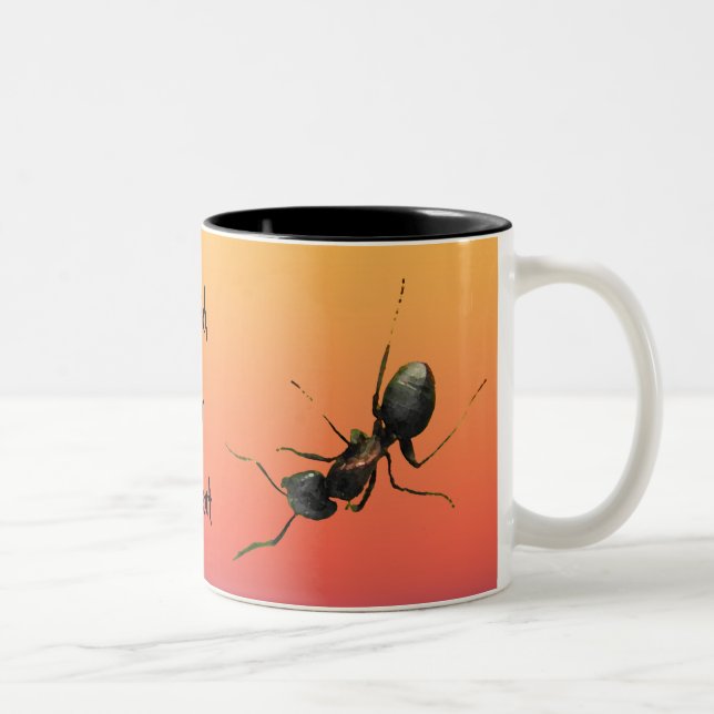 Halloween Ants Zweifarbige Tasse (Rechts)