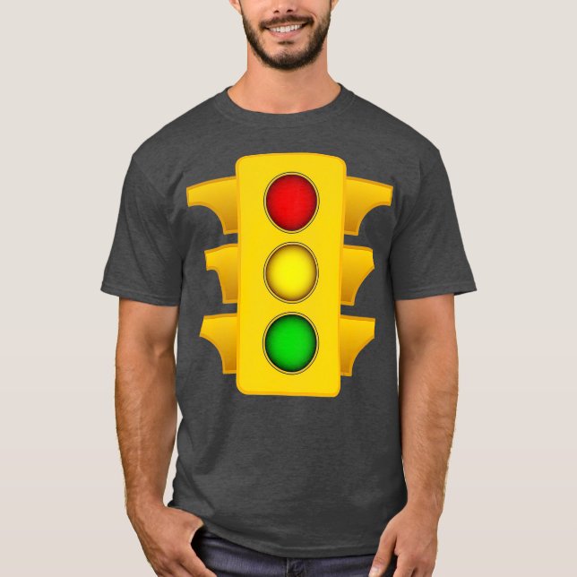 Halloween Anzug Traffic Light funny Simple T-Shirt (Vorderseite)