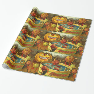 Halloween Apfel-Taucher Geschenkpapier