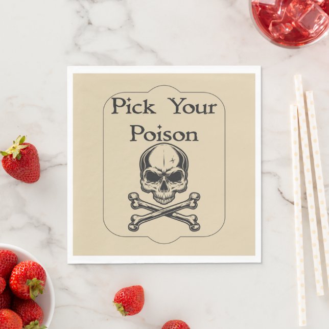 Halloween Apothecary Pick Your Poison Serviette (Beispiel)