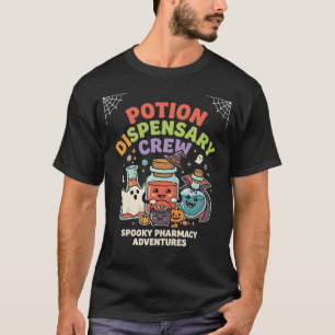 Halloween-Apotheken-Zaubertrank-Crew T-Shirt