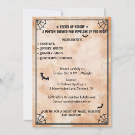 Halloween-Apotheker-Zaubertrank-Party Einladung