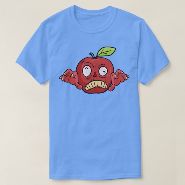 Halloween Apple Zombie Food Frucht Monster Spooky  T-Shirt (Design vorne)