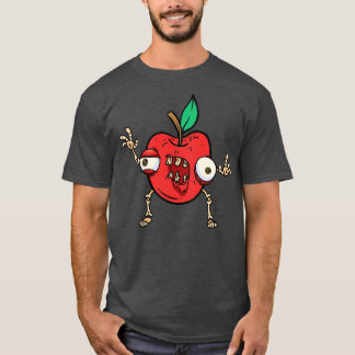 Halloween Apple Zombie Food Frucht Monster Spooky T-Shirt