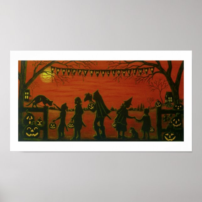 Halloween Art Poster "Happy Halloween" (Vorne)