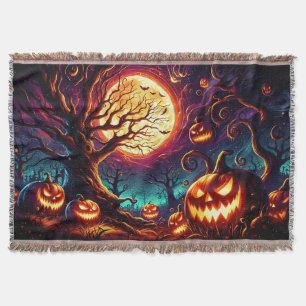 Halloween Art Scene Throw Blanket Decke