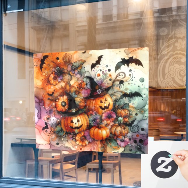Halloween Art Window Cling Fensteraufkleber (Café-Fenster)