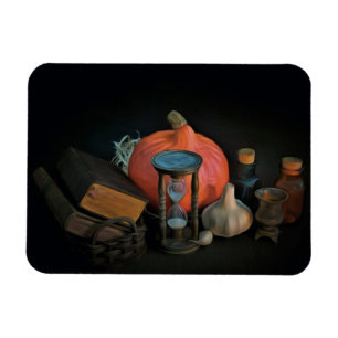 Halloween-Attribute einer Hexe Magnet