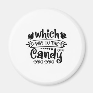 Halloween auf dem Weg zum Geburtstag der Süßigkeit Magnet