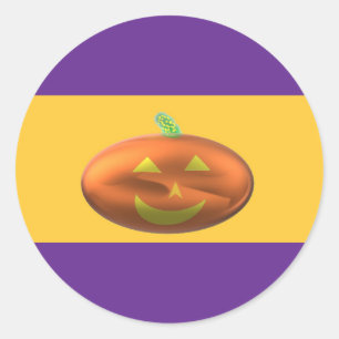 Halloween-Aufkleber Jack-o-Lantern Runder Aufkleber