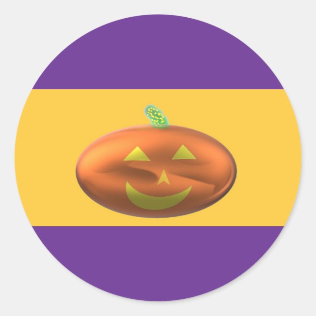Halloween-Aufkleber Jack-o-Lantern Runder Aufkleber (Vorderseite)