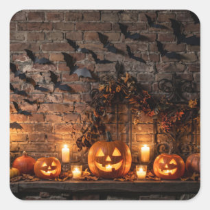 Halloween-Aufkleber Quadratischer Aufkleber
