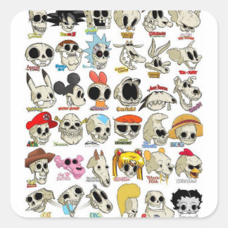 Halloween-Aufkleber Quadratischer Aufkleber