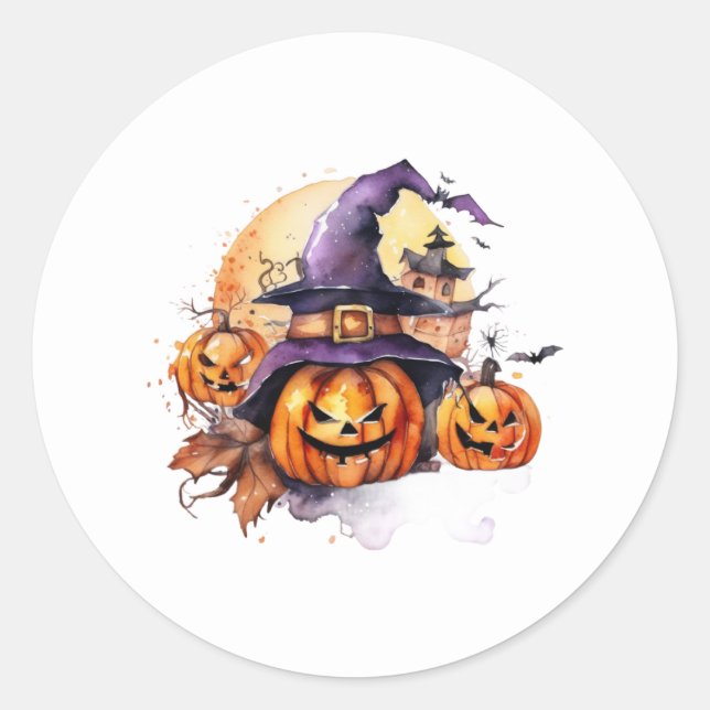 Halloween-Aufkleber Runder Aufkleber (Vorderseite)