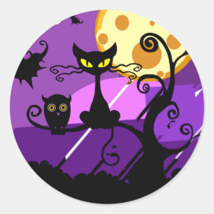 Halloween-Aufkleber. Runder Aufkleber
