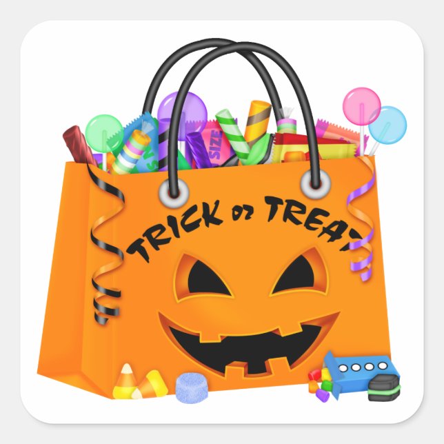 Halloween-Aufkleber - SRF Quadratischer Aufkleber (Vorderseite)