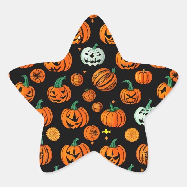 Halloween-Aufkleber Stern-Aufkleber (Vorderseite)