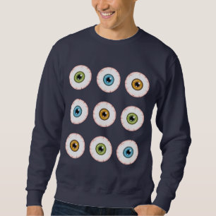 Halloween-Augenbälle Farbige Augen Blutunterlaufen Sweatshirt