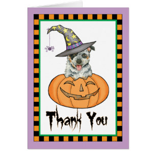 Halloween Australian Cattle Dog Danke, Karte