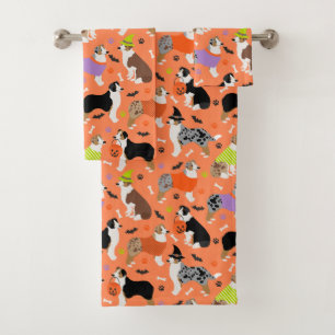 Halloween Australian Shepherd Badhandtuch Set