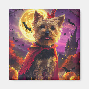 Halloween Australian Terrier Dog Pumpkins Beängsti Magnet