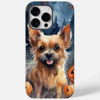 Halloween Australian Terrier with Pumpkins Beängst