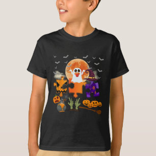 Halloween Autismus Bewusstsein Spooky Puzzle Desig T-Shirt