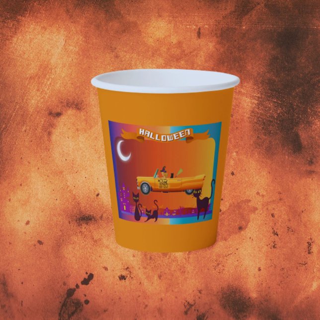Halloween-Autofahren-Sprichwort Pappbecher (Von Creator hochgeladen)