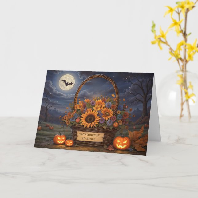 Halloween Away in Uni Blume Pumpkins Karte (Gelbe Blume)