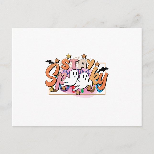Halloween Awesome Stay Spooky Birthday Postkarte (Vorderseite)