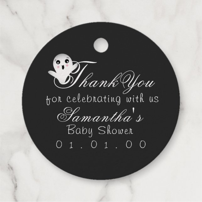 Halloween Baby Announction Tag (Rückseite)