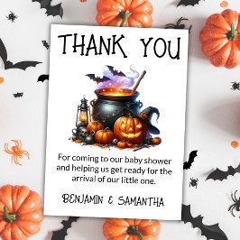 Halloween Baby Braudusche Danke Karte