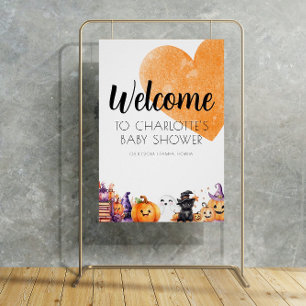 Halloween Baby Dusche Begrüßungszeichen Poster