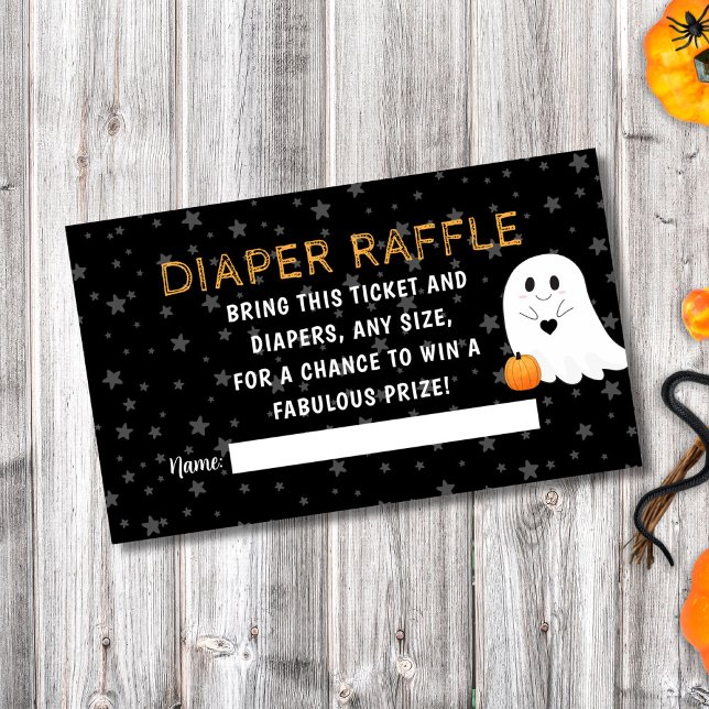 Halloween Baby Duwer Diaper Raffle Begleitkarte (Von Creator hochgeladen)