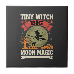 Halloween-Baby-Hexen-Mond-Magie Fliese