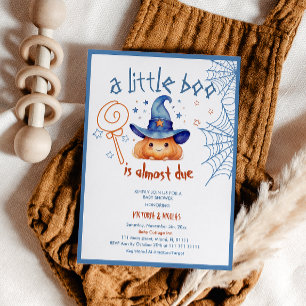Halloween-Baby-Party für Jungen mit Kürbis Einladung