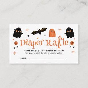 Halloween-Baby-Party-Windel-Raffel Begleitkarte