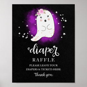 Halloween Baby Showdiaper Raffle Game Sign Poster