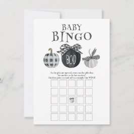 Halloween Baby Shower Bingo Game Mitteilungskarte